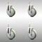 Service Caster 5 Inch 316SS Gray Polyurethane Wheel Swivel 12mm Threaded Stem Caster Set SCC-SS316TS20S514-PPUB-M1215-4 - alternate 1